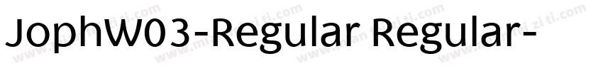 JophW03-Regular Regular字体转换